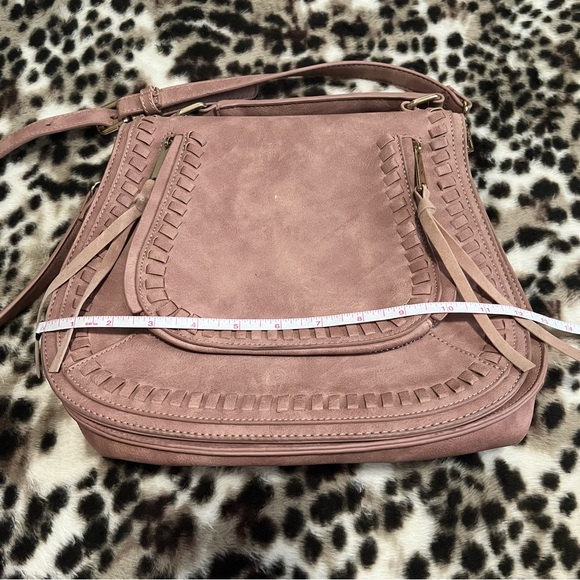 Urban Expressions women’s dusty pink saddle bag boho - Picture 13 of 13